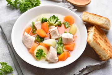 Vegetable chicken soup