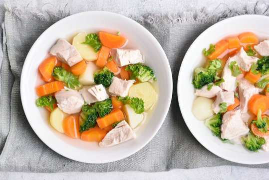 Vegetable chicken soup
