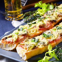 tasty vegetarian baguette