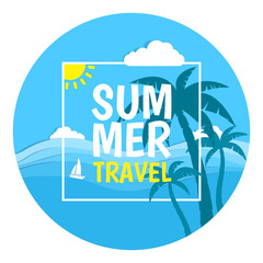 summer travel poster background design
