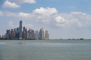 Fototapeta premium Skyline of Panama City - modern skyscraper buildings in downtown business district