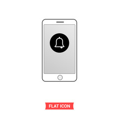 Notification vector icon in phone