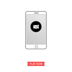 Notification vector icon in phone