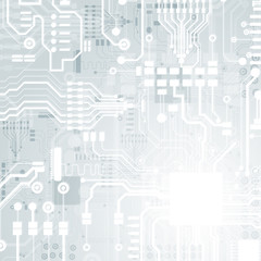 Vector circuit board illustration. Abstract technology. Microchip background.