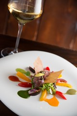 ファイン・ダイニング、レストランの綺麗な料理