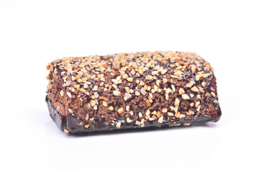 Tasty cake  on a white background