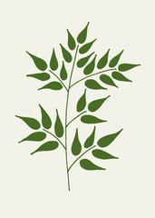 Branch of plant hand drawn outline doodle vector icon