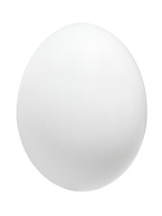 white egg on white background. isolated.