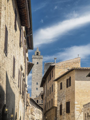 Fototapeta na wymiar San Gimignano, Siena, at morning