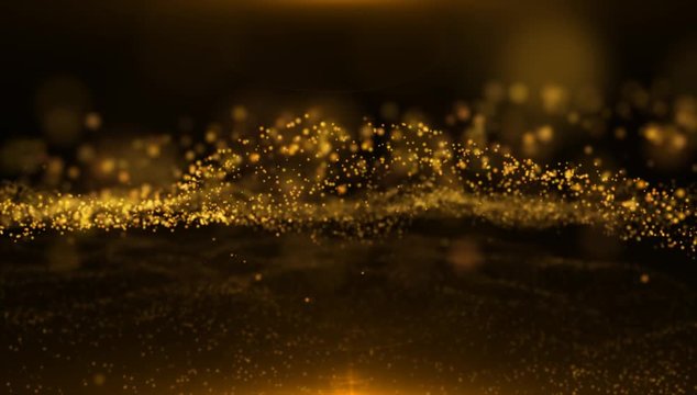 Glittering particles sparkle and drift along on a soft current
