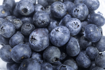 Blueberry closeup isolated on a white background, Ready to Eat, Vegan food.