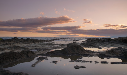 葉山一色海岸の夕日