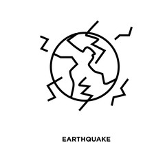 earthquake icon isolated on white background for your web, mobile and app design