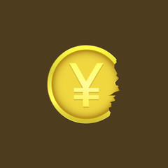 Obraz premium Cracked Dollar coin