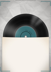 disko flyer mit schallplatte