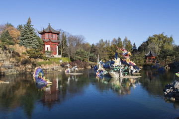 Obraz premium montreal botanical garden, chinise garden