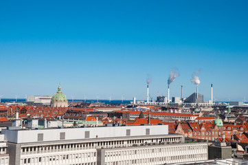 Obraz premium View over city of Copenhagen Denmark