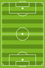 Cartoon colorful soccer field icon.