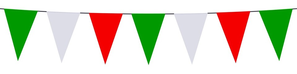 Banner. Garlands, pennants. Italy