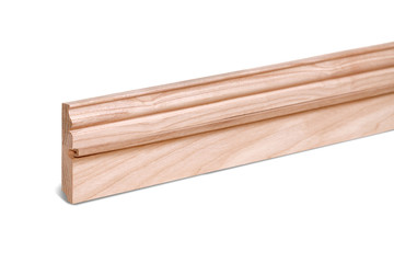 wooden plinth on a white background