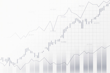 Stock market or forex trading graph in graphic concept