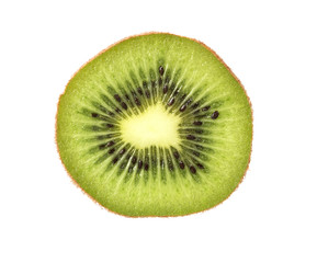 Naklejka na ściany i meble Kiwi fruit. Slice of fresh kiwi fruit