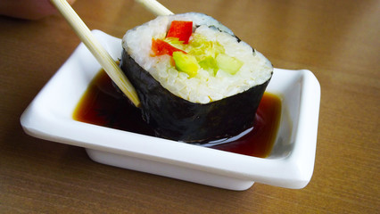 Delicious vegetable rolls.