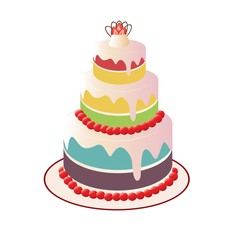 Cake tart vector clipart