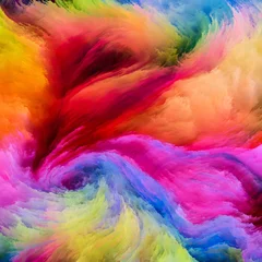 Zelfklevend Fotobehang Mix van kleuren Kleurrijke verfpaden