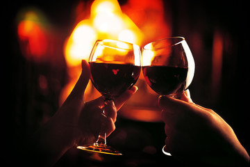 Red wine toast