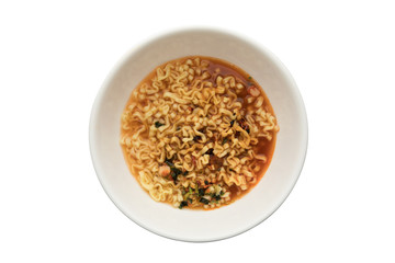 Instant noodles in bowl