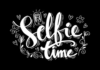 Selfie hand lettering.