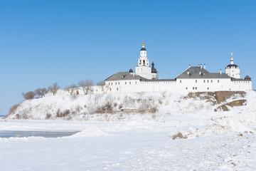 View of the city-island Sviyazhsk in the winter