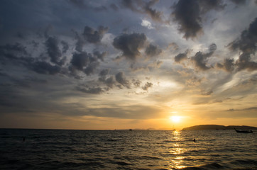 coucher de soleil en Thaïlande