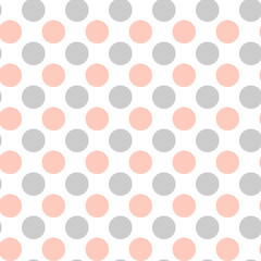 Seamless Background with polka dot pattern. Polka dot fabric. Retro vector background or pattern.