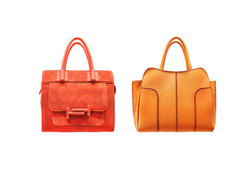 women fashion accessories -  luxury, handbag on white background