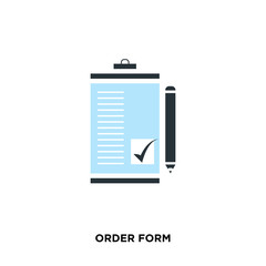 order form icon isolated on white background for your web, mobile and app design