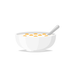 Bowl of cereal vector illustration