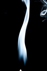 Unique white smoke pattern