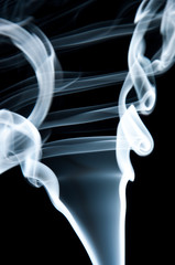 Unique white smoke pattern