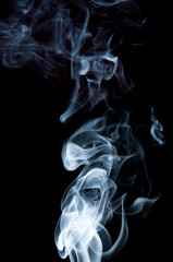 Unique white smoke pattern