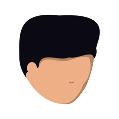 avatar man face icon over white background, colorful design. vector illustration