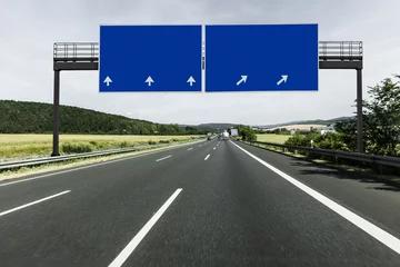Foto op Plexiglas Autobahnschild © by-studio