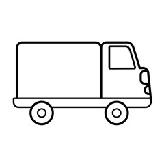 cargo truck icon over white background, vector illustration