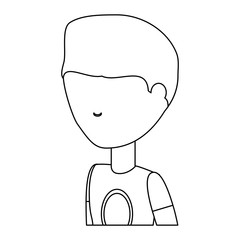 avatar young man icon over white background vector illustration