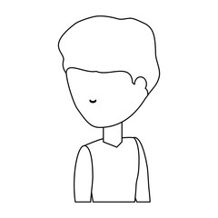 avatar young man icon over white background vector illustration