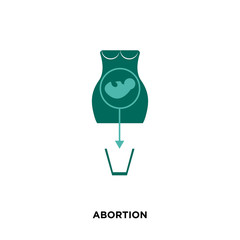 abortion icon isolated on white background for your web, mobile and app design