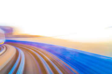 Speed motion in urban highway road tunnel