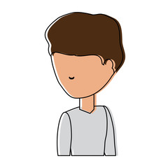 avatar young man icon over white background colorful design. vector illustration