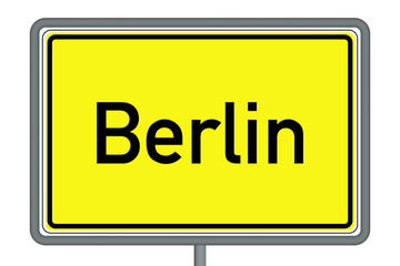 Obraz premium Ortsschild Berlin